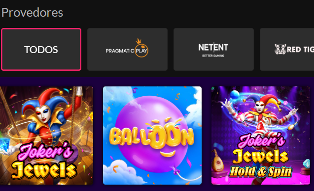 1Betplay Providers Filter